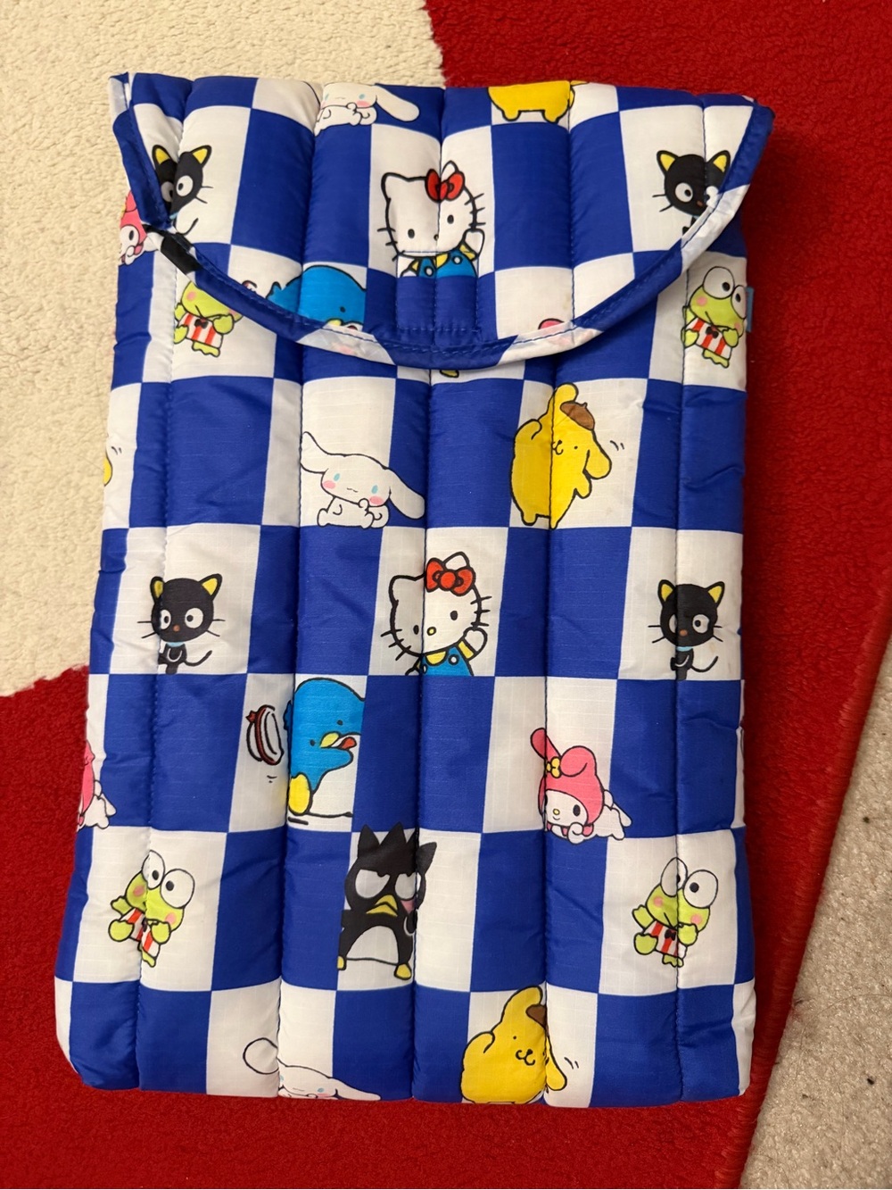 Sanrio Blue & White Checker BAGGU Laptop Case